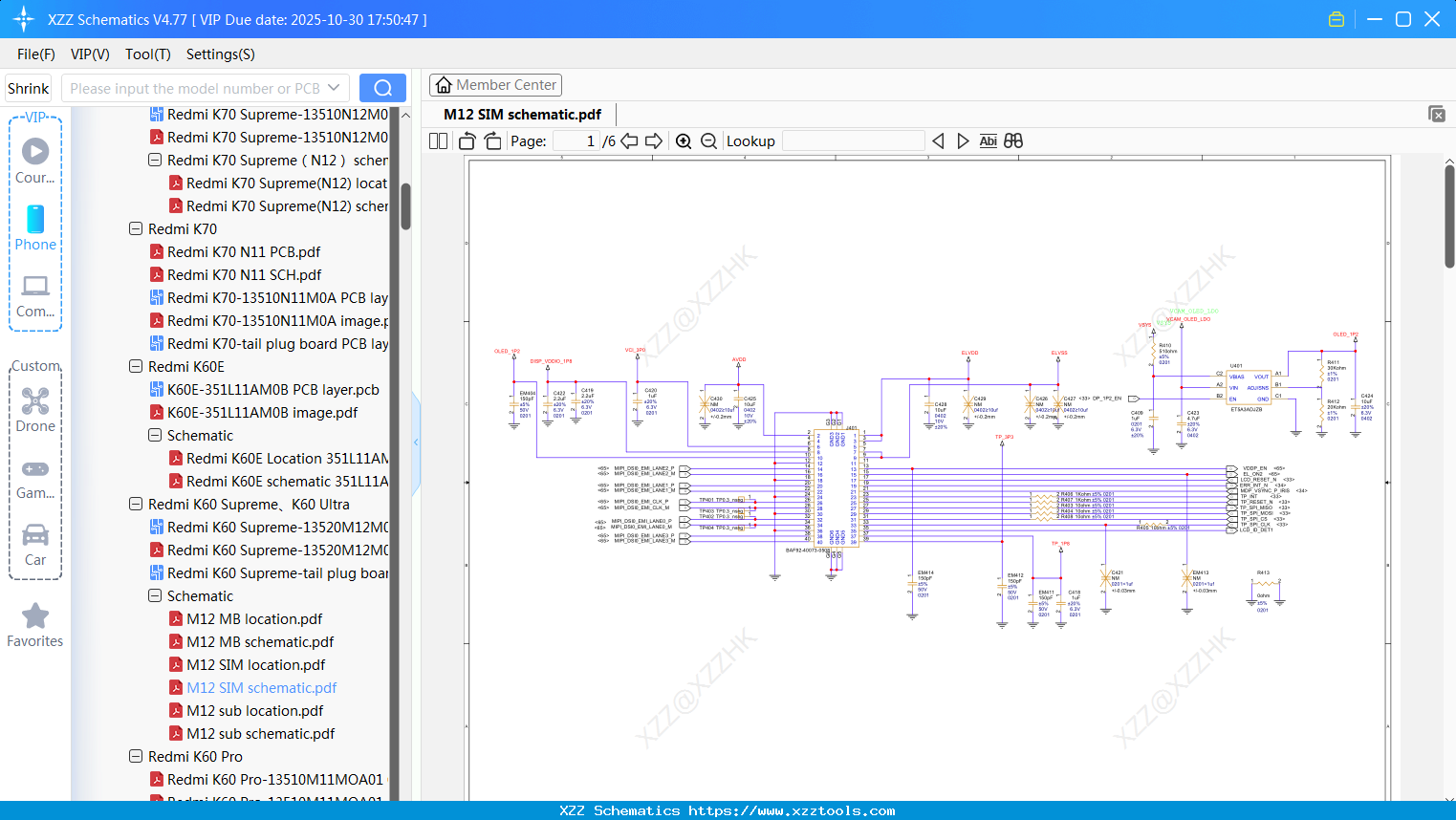 Xiaomi Redmi M12 SIM Schematic